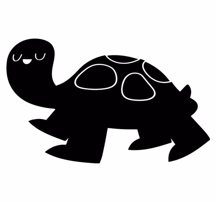 Covor vinil animal țestoasă neagră uriașă - TenStickers