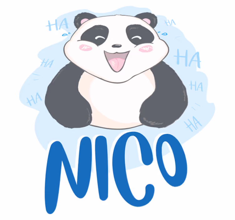 Covor vinil animal panda surprins de nume - TenStickers