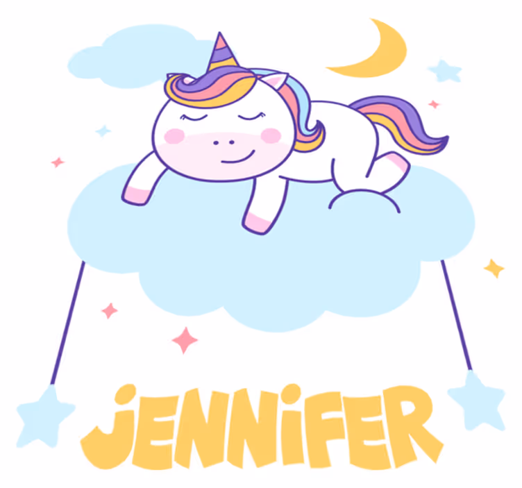 Covor vinil animal unicorn personalizat curcubeu - TenStickers