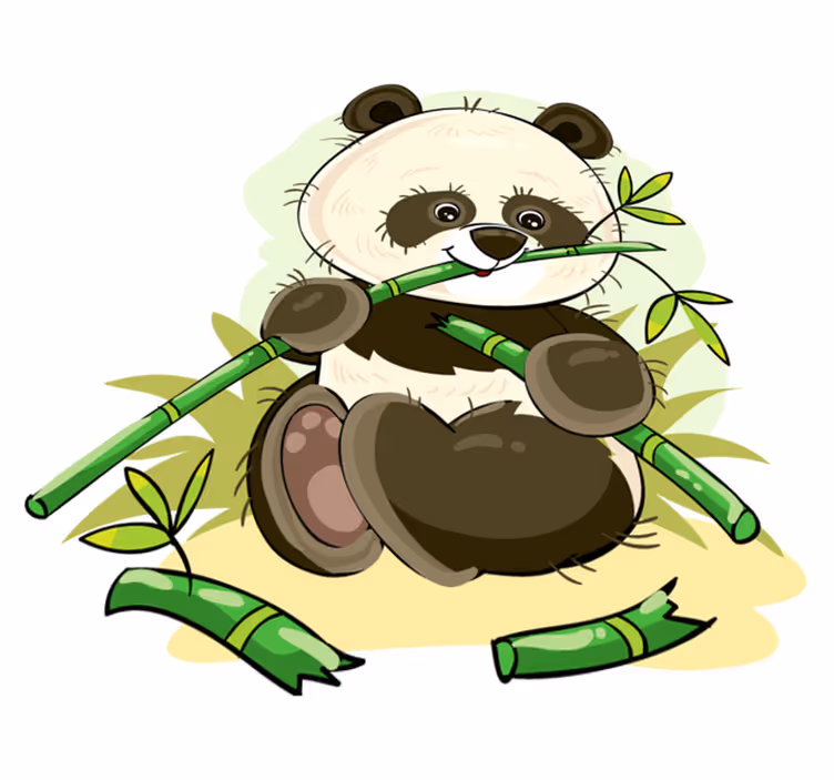Covor vinil animal embleme panda drăguțe - TenStickers