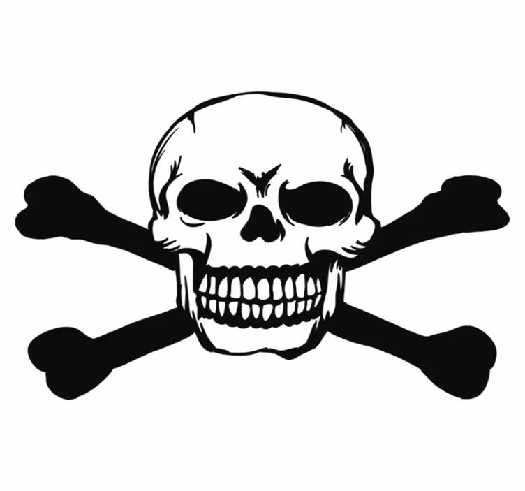 Covor de vinil halloween cu craniu pentru mașină - TenStickers