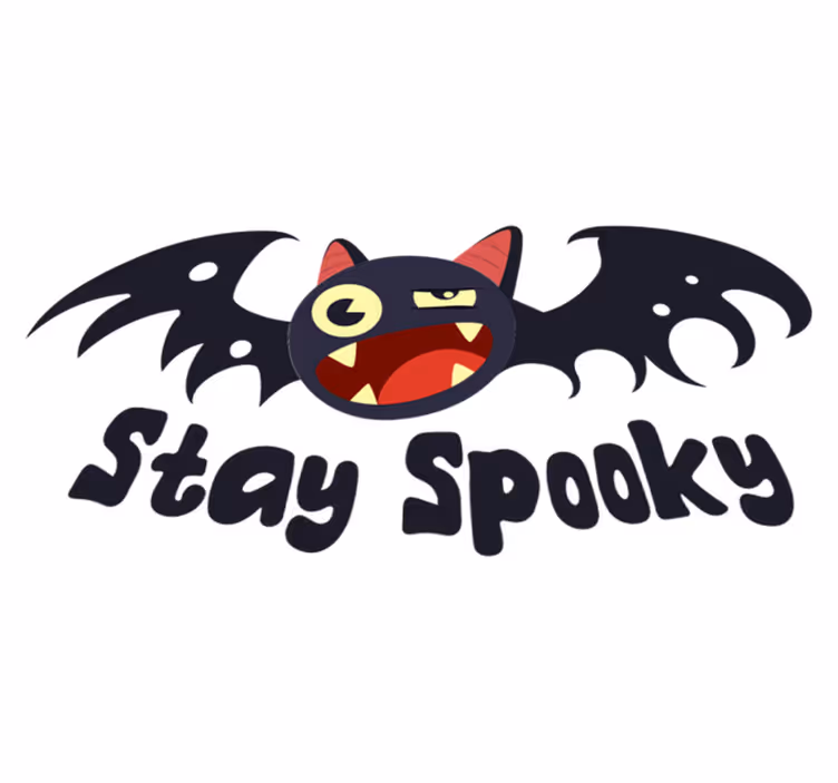 Covor de vinil halloween rămâi înfricoșător liliac - TenStickers