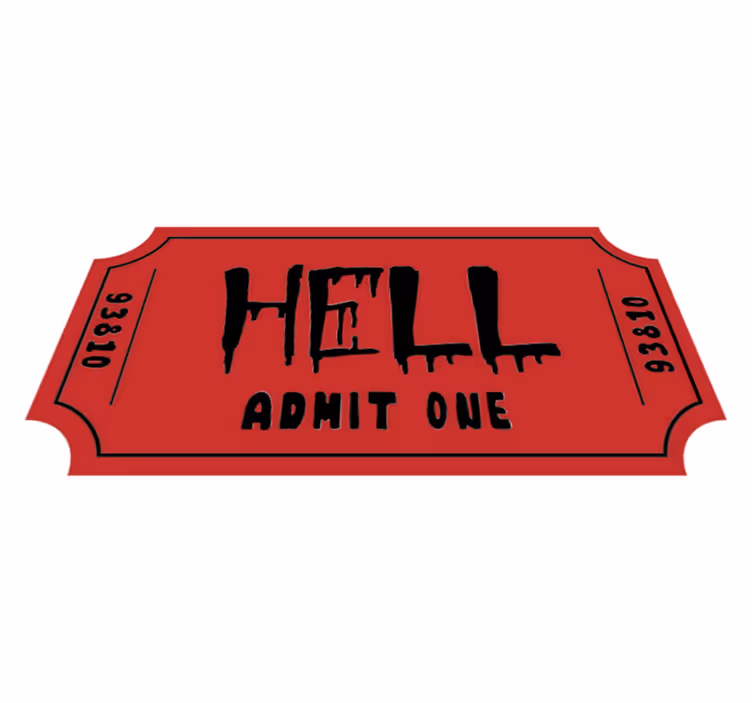 Covor de vinil halloween bilet spre iad - TenStickers