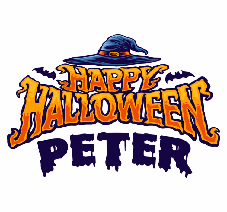 Covor de vinil halloween personalizat fericit - TenStickers