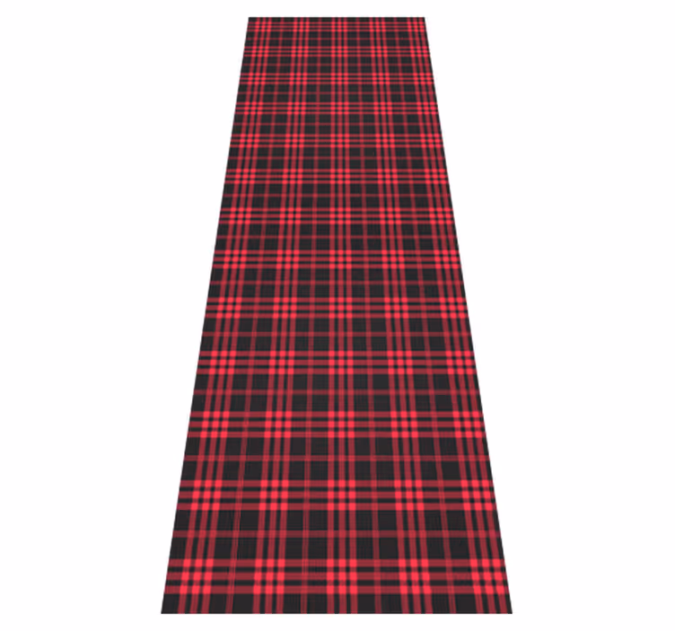 Covor vinil crăciun cu model tartan pentru frigider - TenStickers