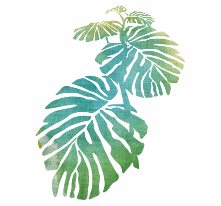 Covor vinil flori și plante aquarella coada de rândunică - TenStickers