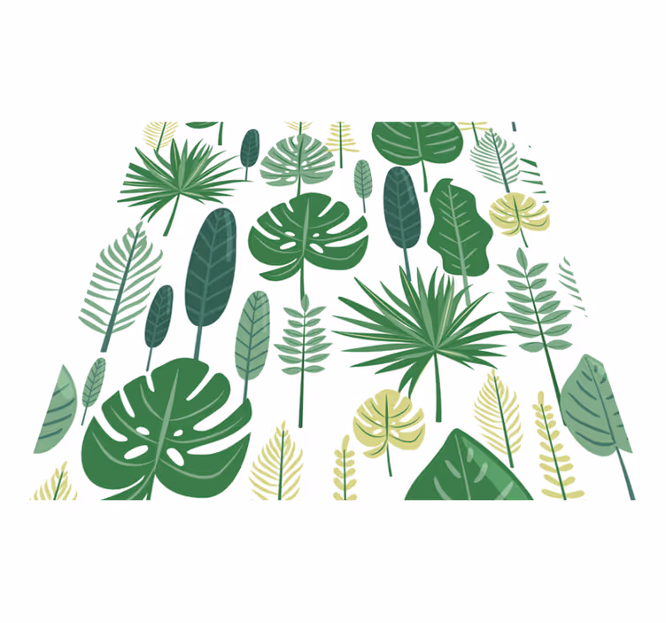 Covor vinil flori și plante monstera - TenStickers