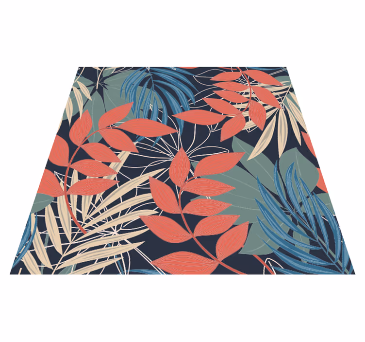 Covor vinil flori și plante model elegant modern - TenStickers