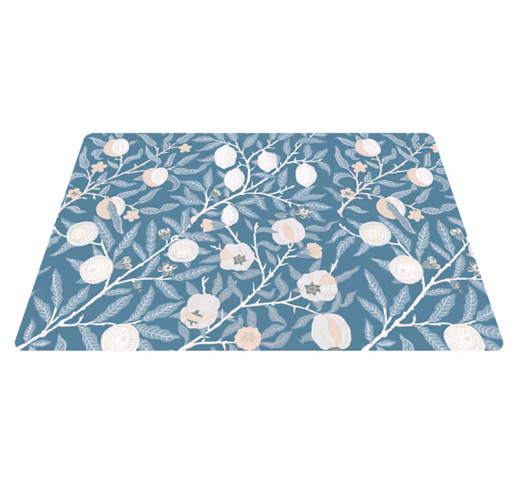 Covor vinil flori și plante model vintage elegant - TenStickers
