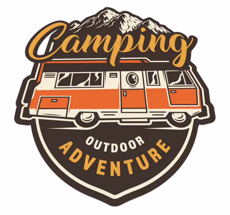 Covor vinil flori și plante aventură camping motorhome - TenStickers