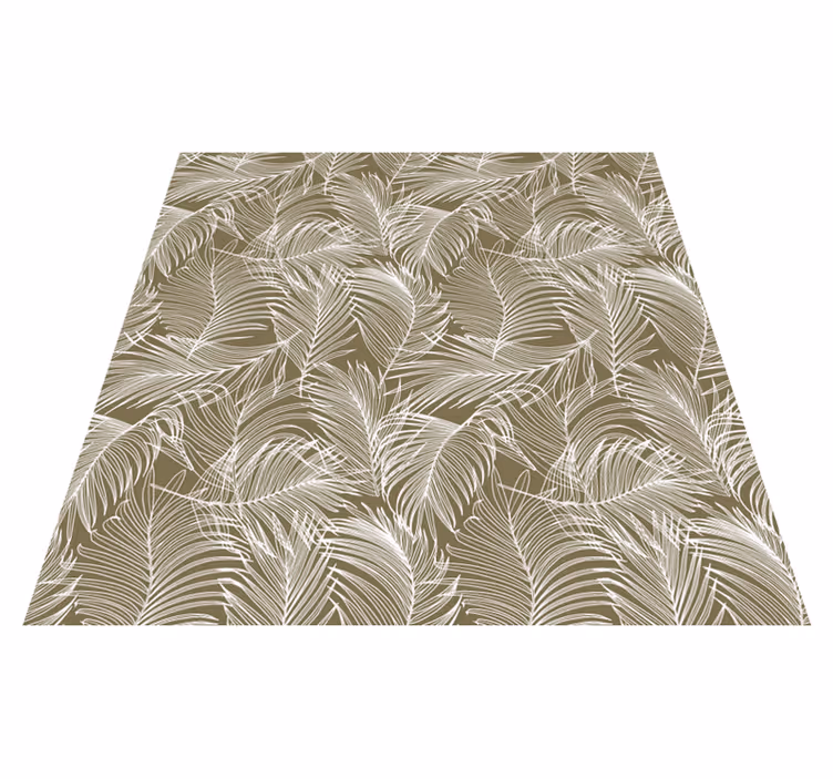 Covor vinil flori și plante frunze maronii elegante - TenStickers