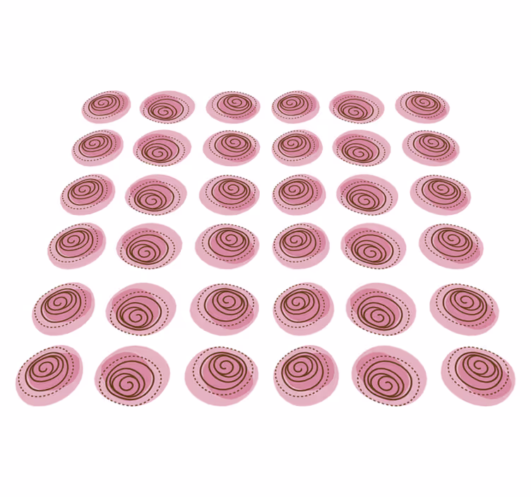 Covor vinil flori și plante ornament floral roz - TenStickers