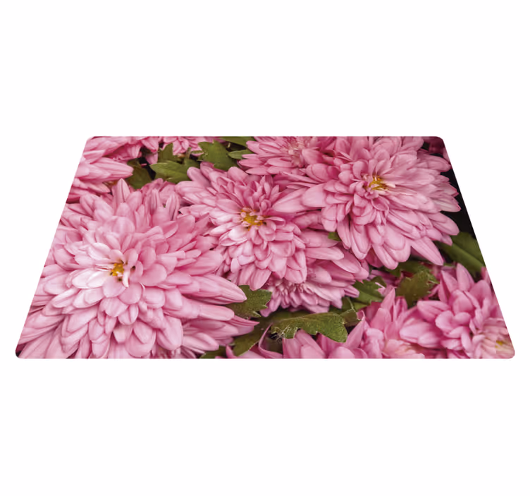 Covor vinil flori și plante primăvara roz - TenStickers