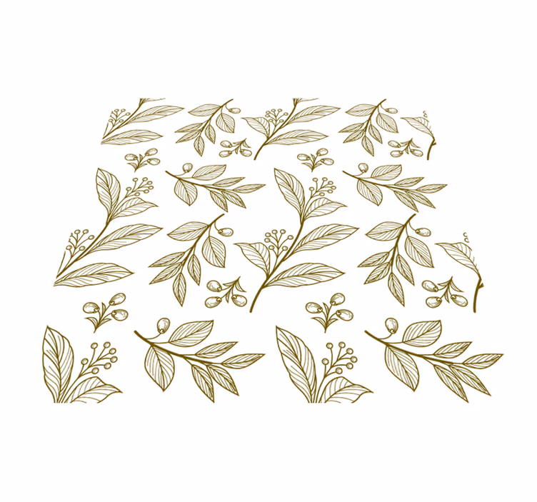 Covor vinil flori și plante design cu frunze botanice - TenStickers