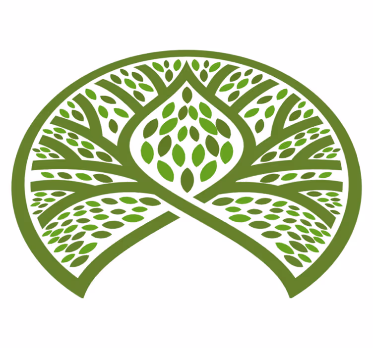 Covor vinil flori și plante emblema naturii verzi - TenStickers
