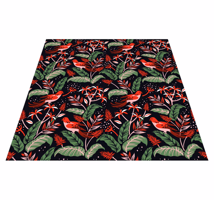 Covor vinil flori și plante concept floral tropical - TenStickers
