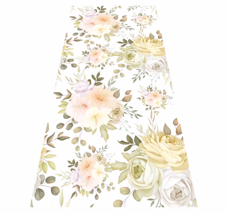 Covor vinil flori și plante model floral frumos - TenStickers