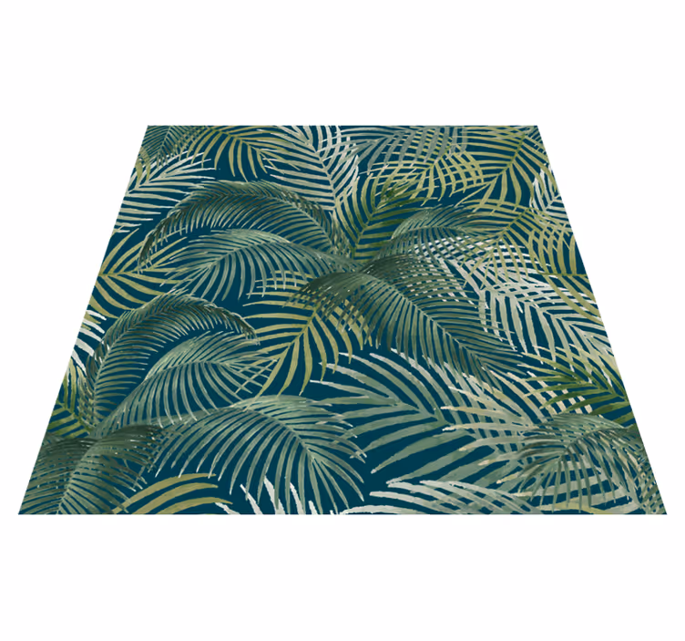 Covor vinil flori și plante model frunze tropicale - TenStickers