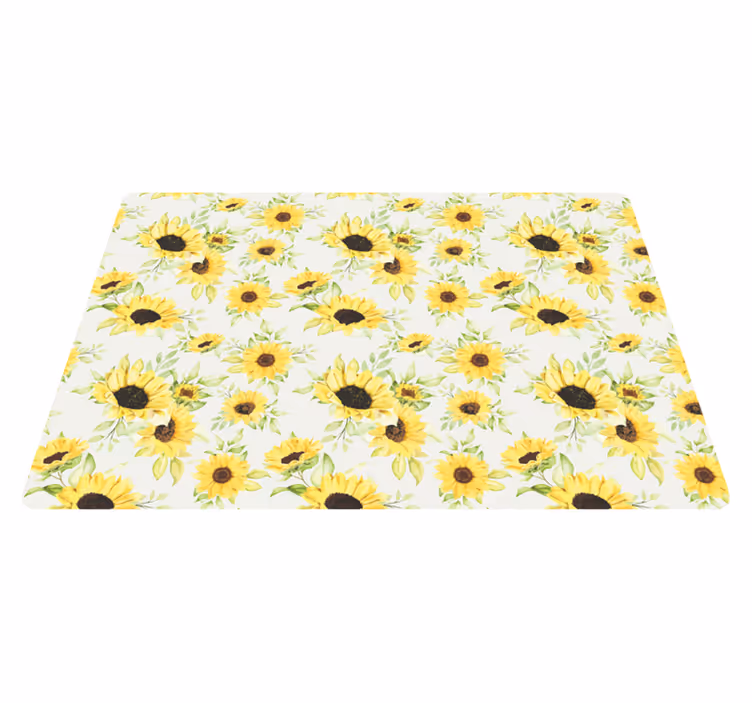 Covor vinil flori și plante model floarea-soarelui acvatice - TenStickers