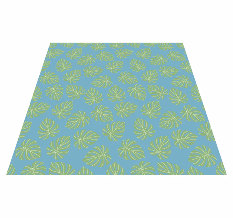 Covor vinil flori și plante design cu frunze verzi de vară - TenStickers