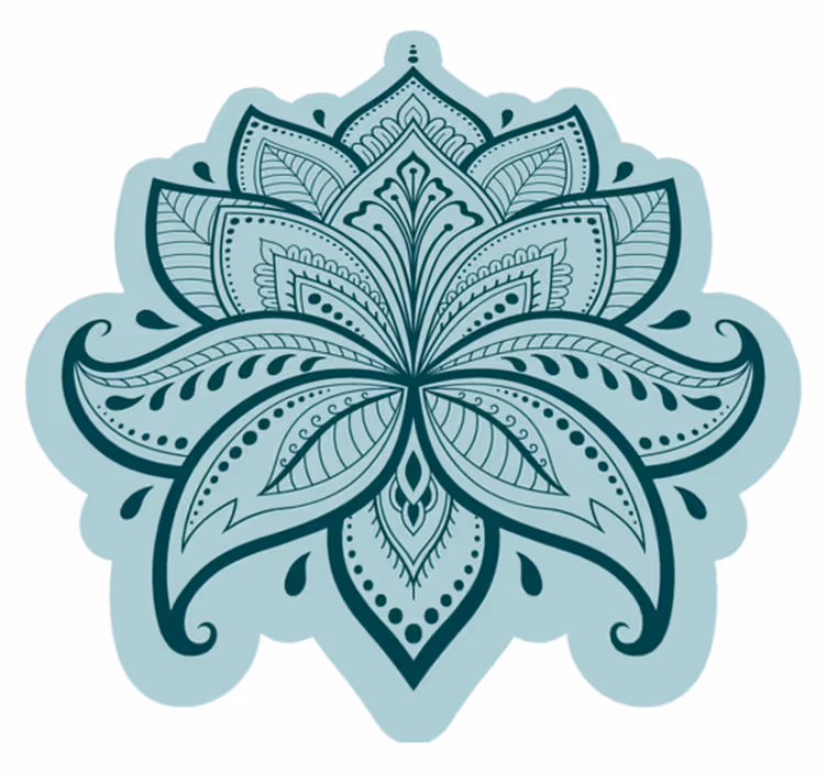 Covor vinil flori și plante loto în creștere - TenStickers