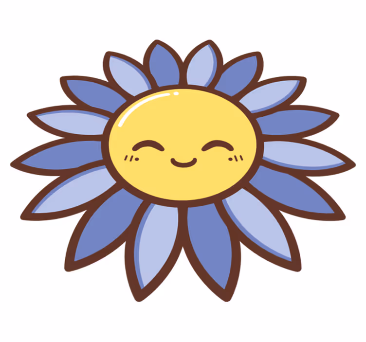 Covor vinil flori și plante floare violetă fericită - TenStickers