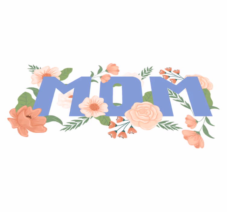 Covor vinil flori și plante ilustrație florală de 8 martie - TenStickers