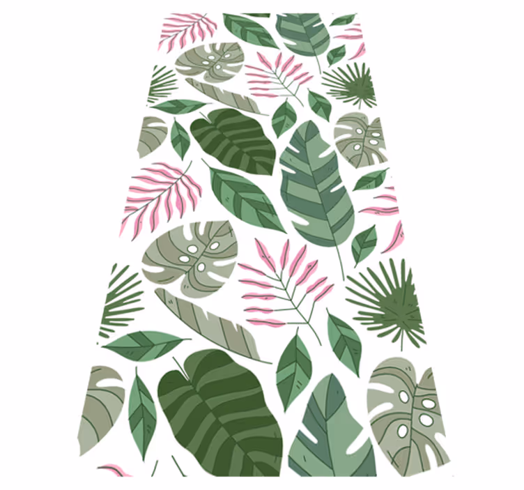 Covor vinil flori și plante grădină tropicală minimalistă - TenStickers