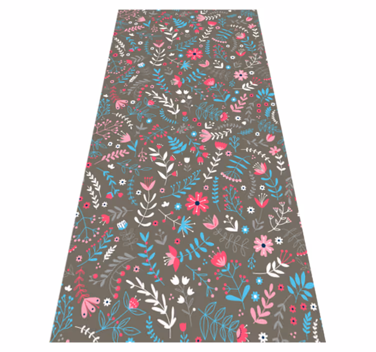 Covor vinil flori și plante imprimeu floral colorat - TenStickers