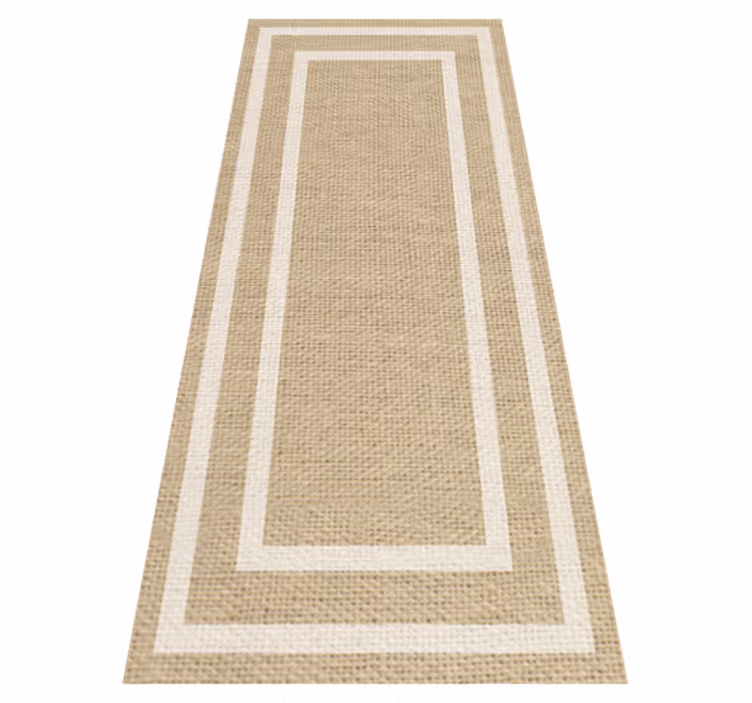 Covor vinil minimalist textură țesută natural bej - TenStickers