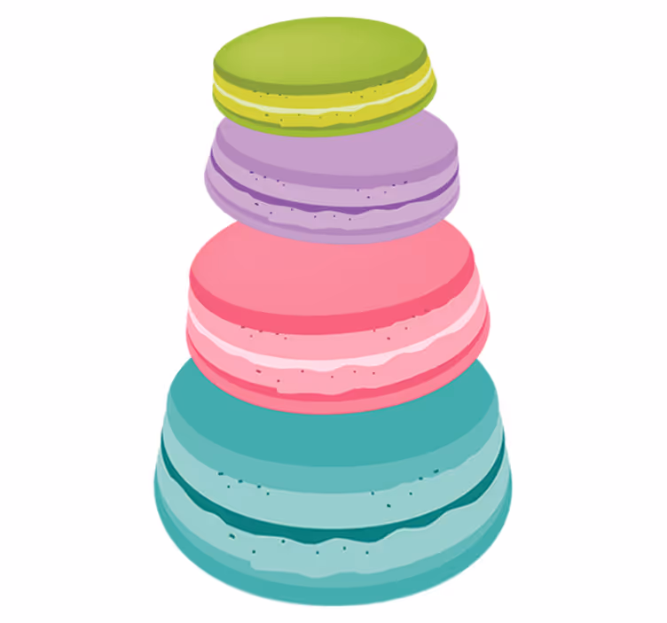 Covor de vinil pentru bucătărie macaroane colorate - TenStickers