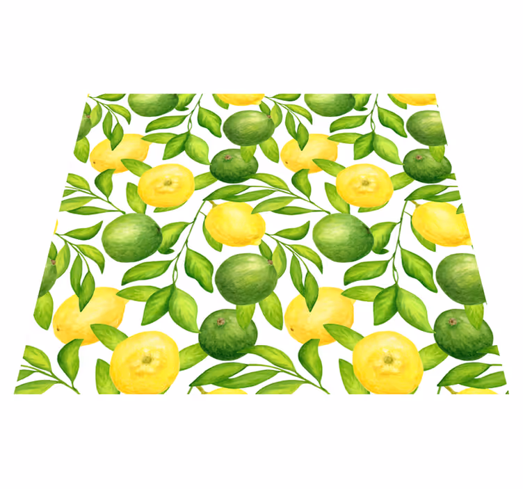 Covor de vinil pentru bucătărie lămâi și limete - TenStickers