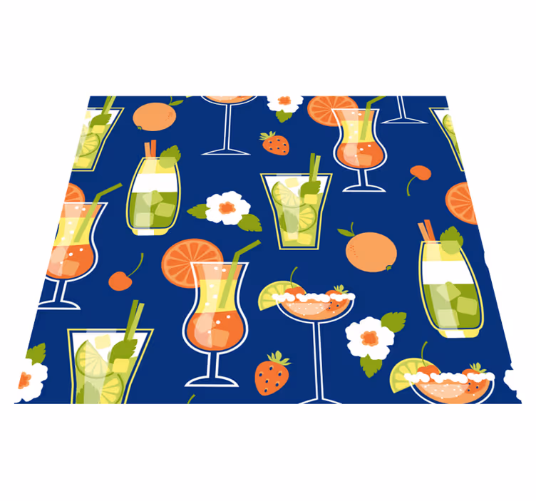 Covor de vinil pentru bucătărie cocktailuri vintage - TenStickers