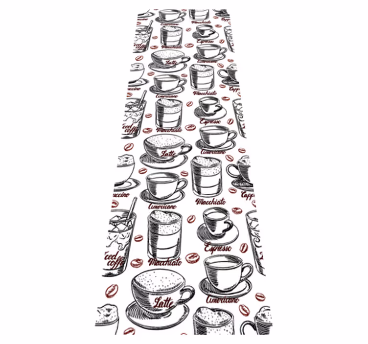 Covor de vinil pentru bucătărie cu model de cafea - TenStickers