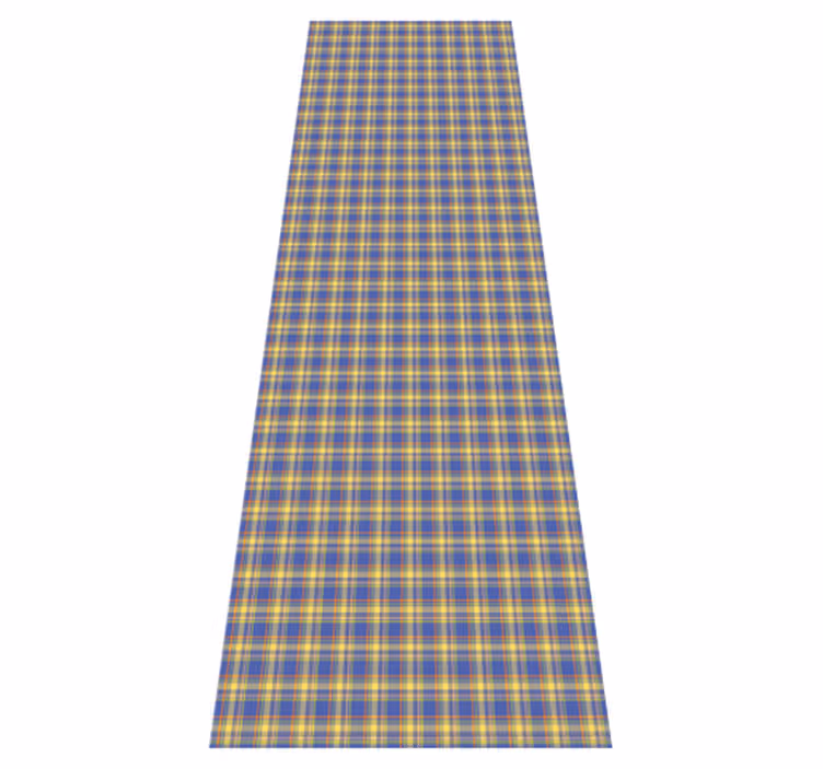 Covor de vinil pentru bucătărie cu model tartan albastru - TenStickers