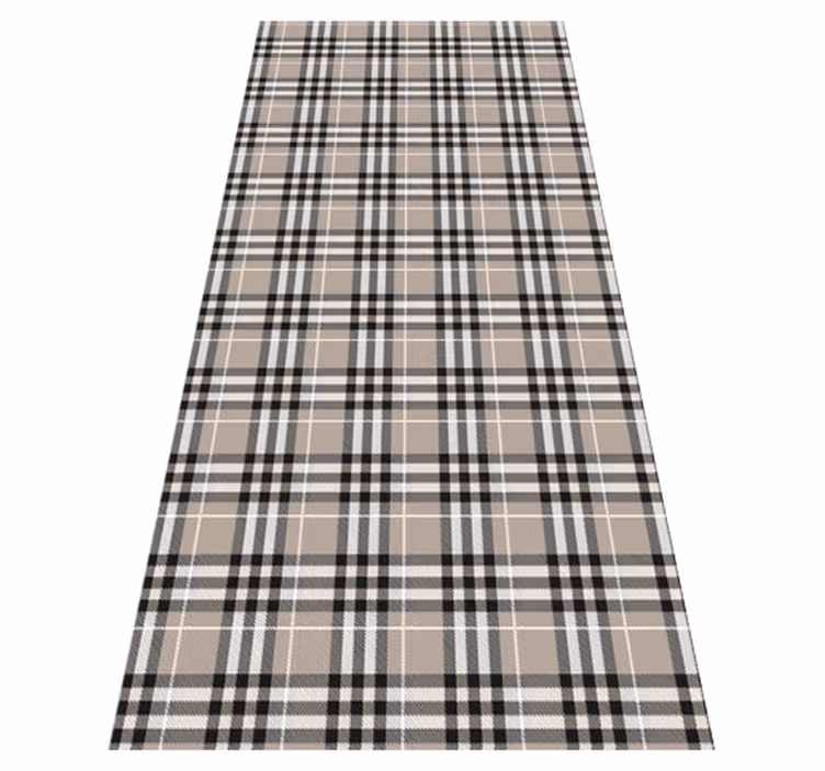 Covor de vinil pentru bucătărie model tartan gri scoțian - TenStickers