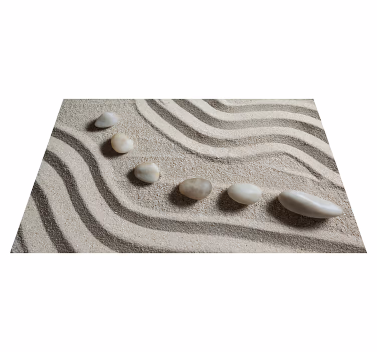 Covor de vinil pentru baie cărare zen nisip - TenStickers