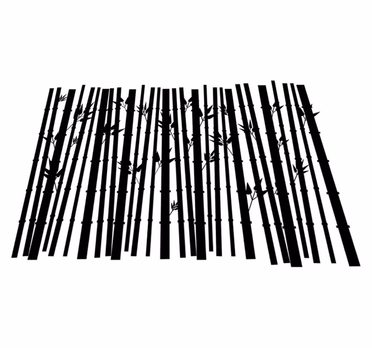 Covor de vinil pentru baie plante bambus - TenStickers