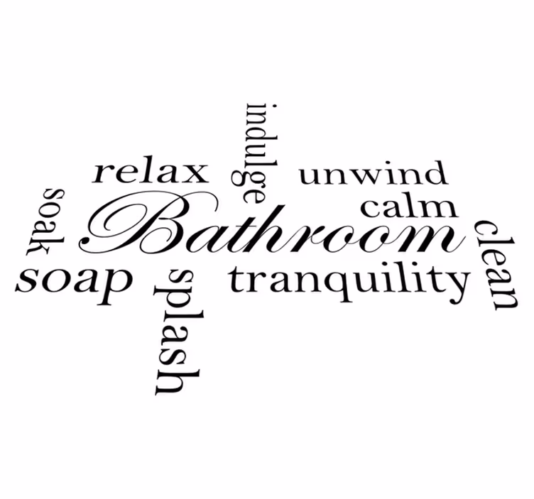 Covor de vinil pentru baie cu cuvinte relaxante - TenStickers
