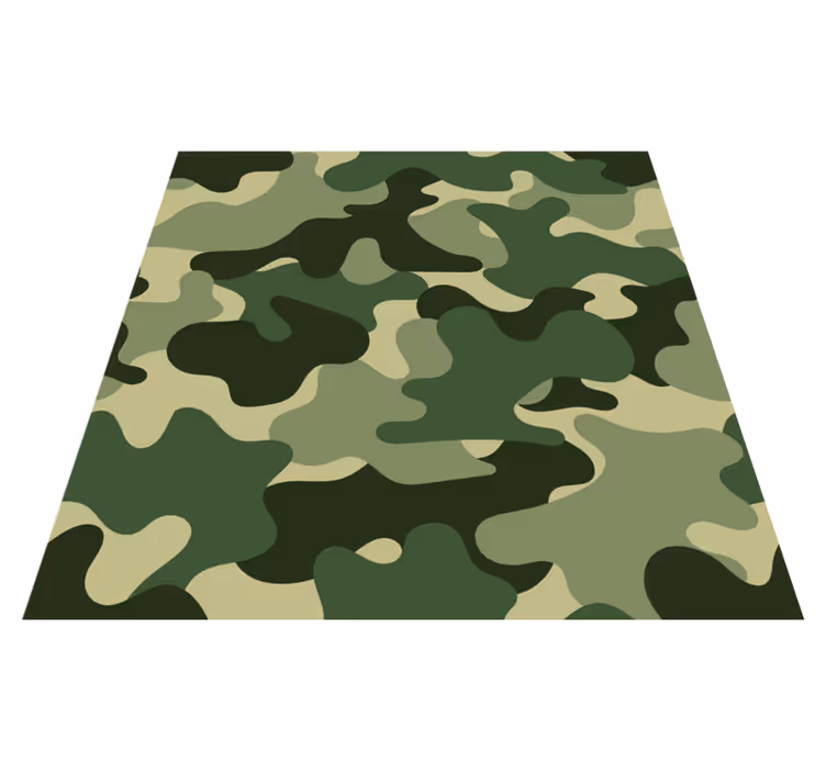 Covor vinil flori și plante imprimeu camuflaj - TenStickers