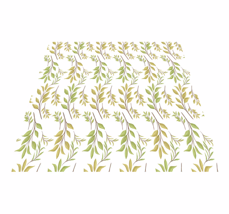 Covor vinil flori și plante motiv verde luxuriant - TenStickers