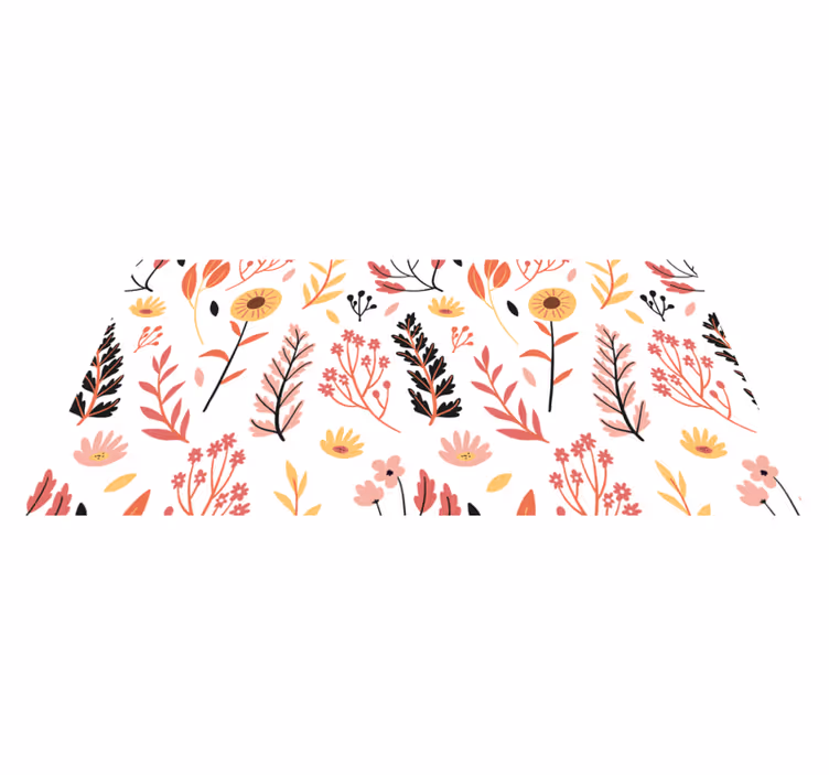 Covor vinil flori și plante decor floral - TenStickers