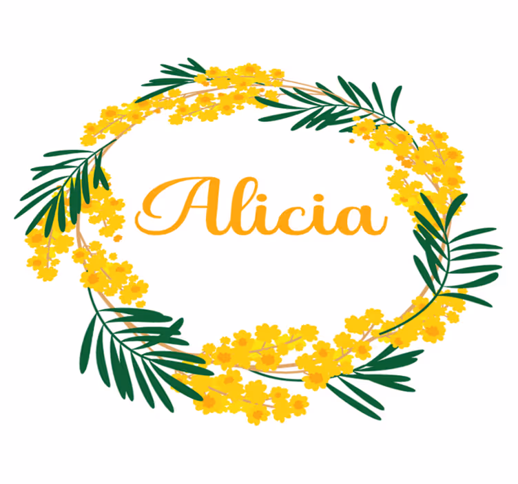 Covor de vinil adolescenți adeziv rotund mimosa - TenStickers