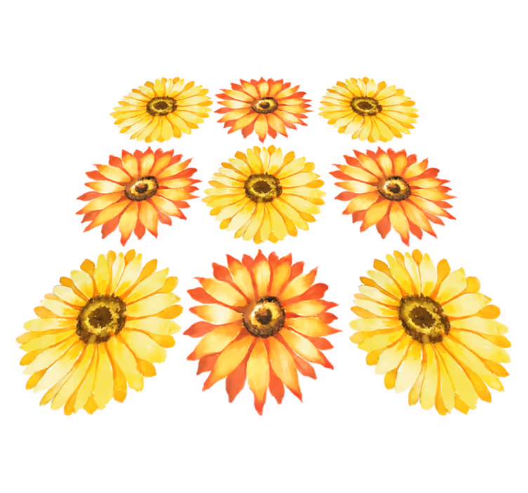 Covor vinil dormitor compoziție florală vibrantă - TenStickers