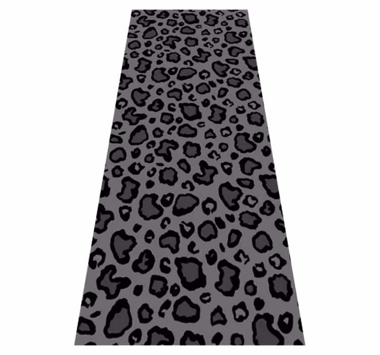 Covor vinil print animalier leopard gri închis și negru - TenStickers