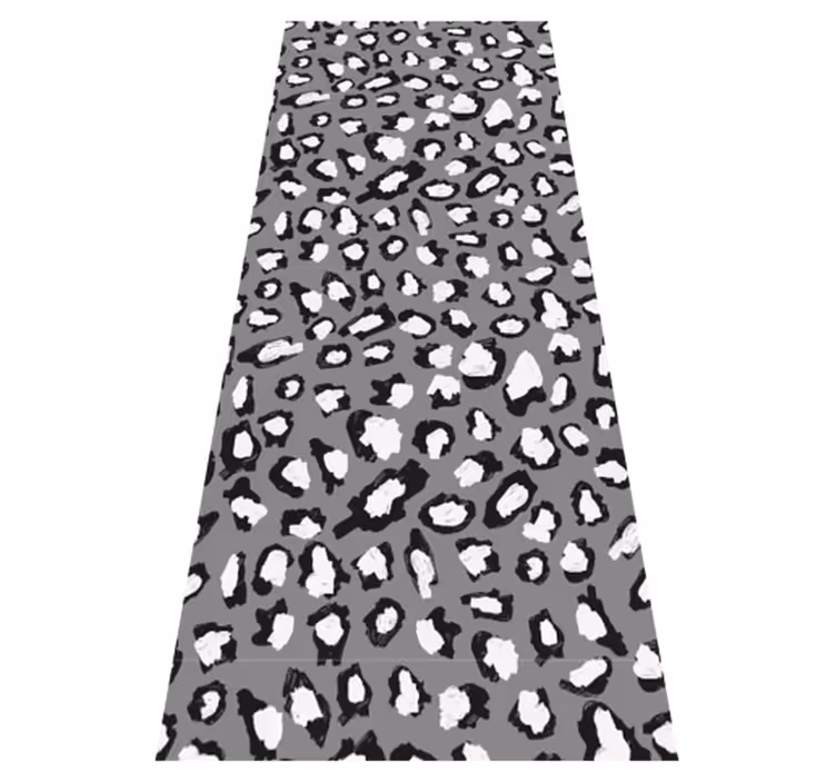 Covor vinil print animalier leopard gri și alb - TenStickers