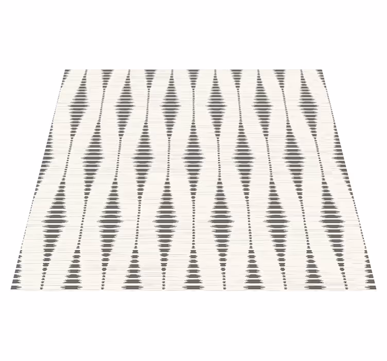 Covor de vinil geometric rabaul ikat gri și bej - TenStickers