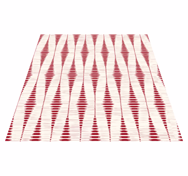 Covor de vinil geometric ikat roșu rabaul - TenStickers