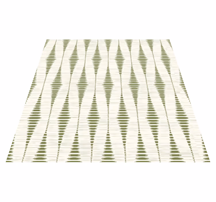 Covor de vinil geometric verde mușchi ikat - TenStickers