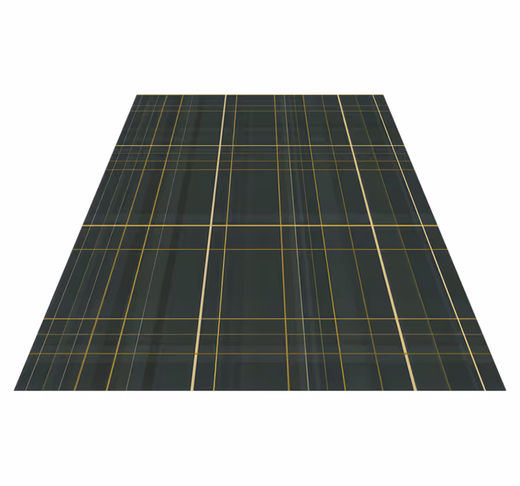 Covor de vinil geometric model scoțian verde închis - TenStickers